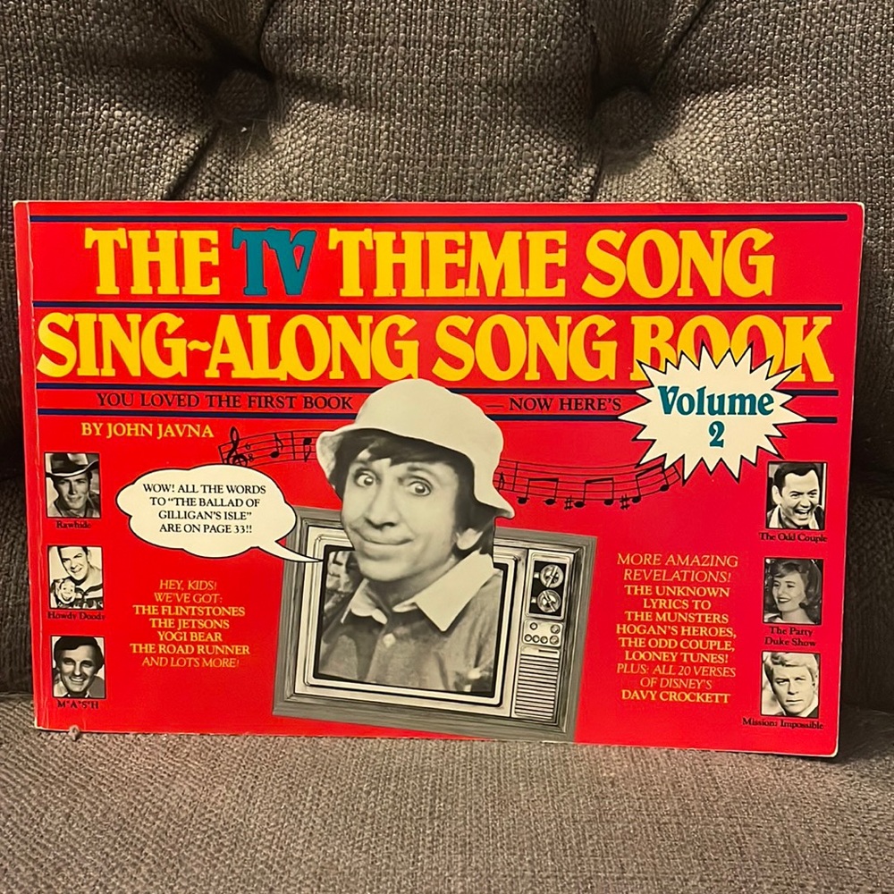 1985 The TV Theme Song Sing Along Song book volume 2 softcover book